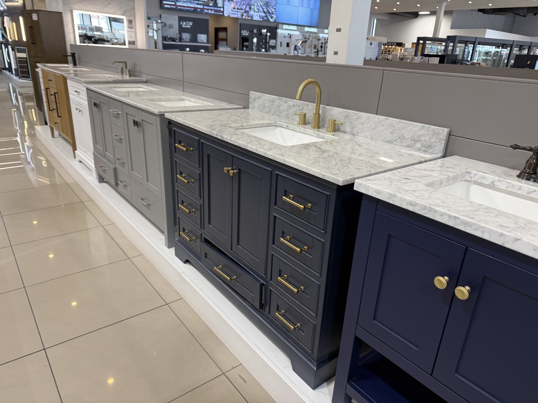 Bathroom vanity and fixture selections during finish planning