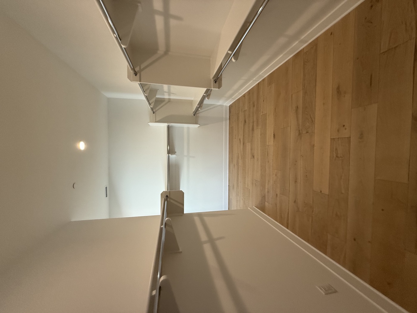 Finished walk-in closet as part of a home renovation